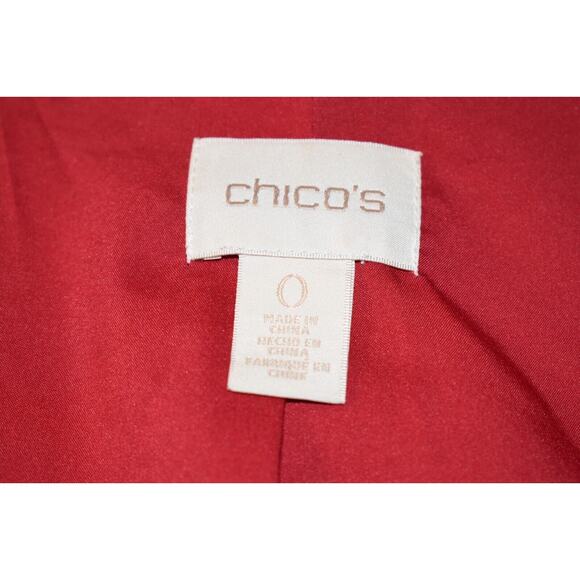 CHICOS Red Blazer Women's size small, Office wear, Comfy Soft Fabric - Picture 3 of 4